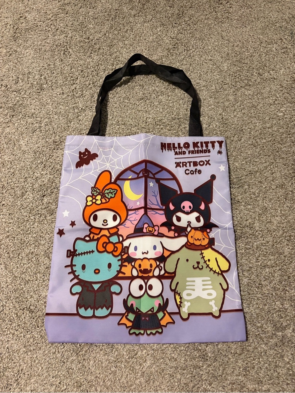 Hello Kitty And Friends Halloween Tote Bag Art Box Cafe SPOOKY NEW